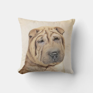 Shar Pei Schilderij - Mooie Originele Honden Kunst Kussen