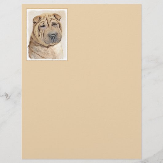 Shar Pei-schildering - Cute Original Dog Art (Voorkant)