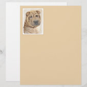 Shar Pei-schildering - Cute Original Dog Art (Voorkant / Achterkant)