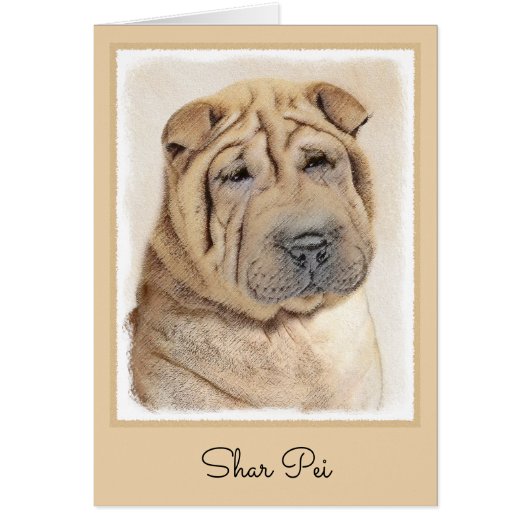Shar Pei-schildering - Cute Original Dog Art (Voorkant)