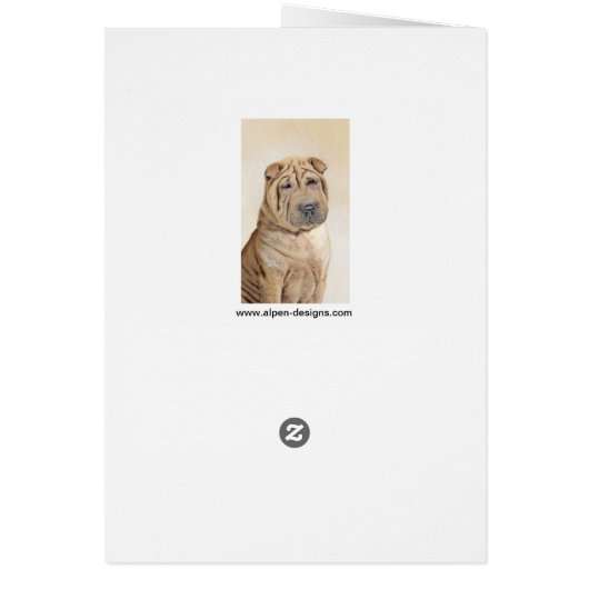 Shar Pei-schildering - Cute Original Dog Art (Achterkant)