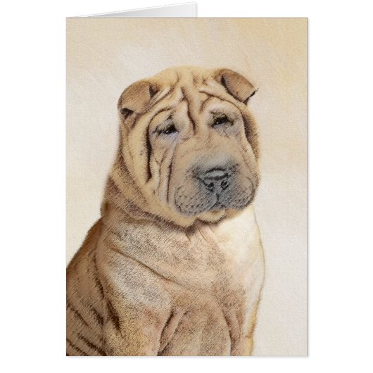 Shar Pei-schildering - Cute Original Dog Art (Voorkant)