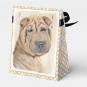 Shar Pei-schildering - Cute Original Dog Art Bedankdoosjes (Achterkant)