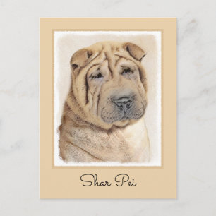 Shar Pei-schildering - Cute Original Dog Art Briefkaart