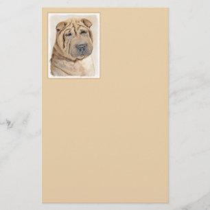Shar Pei-schildering - Cute Original Dog Art Briefpapier