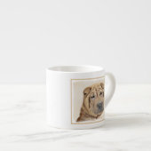 Shar Pei-schildering - Cute Original Dog Art Espresso Kop (Voorkant rechts)