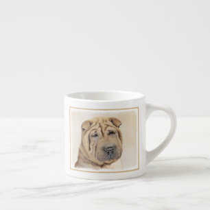 Shar Pei-schildering - Cute Original Dog Art Espresso Kop
