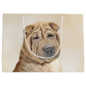 Shar Pei-schildering - Cute Original Dog Art Groot Cadeauzakje (Achterkant)