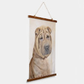 Shar Pei-schildering - Cute Original Dog Art Hangend Wandkleed (Gebogen)