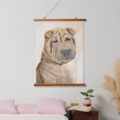 Shar Pei-schildering - Cute Original Dog Art Hangend Wandkleed (Slaapkamer)
