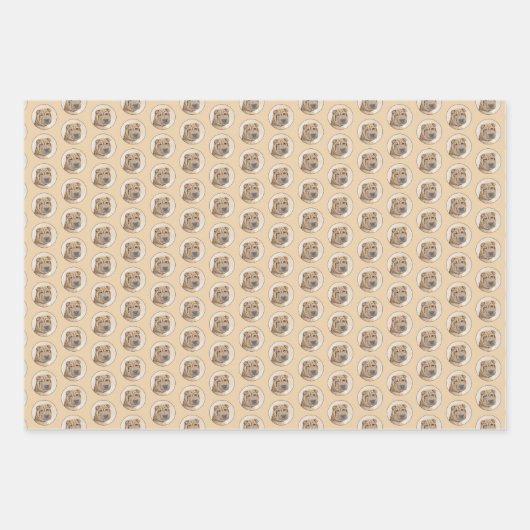 Shar Pei-schildering - Cute Original Dog Art Inpakpapier Vel (Voorkant)