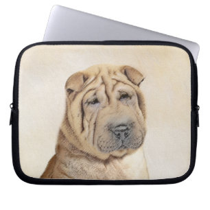 Shar Pei-schildering - Cute Original Dog Art Laptop Sleeve
