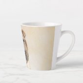 Shar Pei-schildering - Cute Original Dog Art Latte Mok (Rechts)