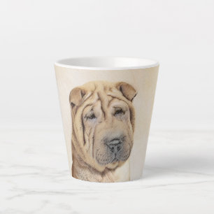 Shar Pei-schildering - Cute Original Dog Art Latte Mok