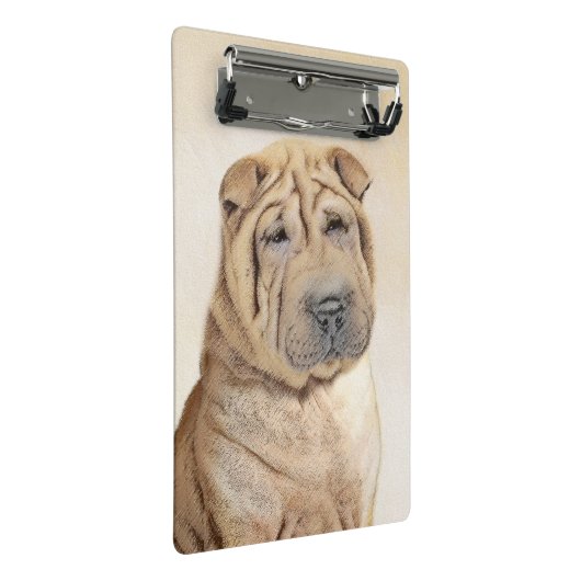 Shar Pei-schildering - Cute Original Dog Art Mini Klembord (Schuin)