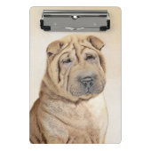 Shar Pei-schildering - Cute Original Dog Art Mini Klembord (Voorkant)