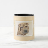 Shar Pei-schildering - Cute Original Dog Art Mok (Midden)