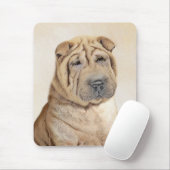 Shar Pei-schildering - Cute Original Dog Art Muismat (Met muis)