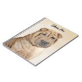 Shar Pei-schildering - Cute Original Dog Art Notitieboek (Linkerzijde)