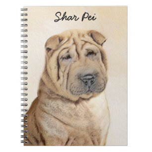 Shar Pei-schildering - Cute Original Dog Art Notitieboek