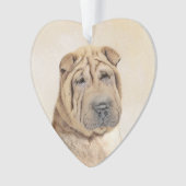 Shar Pei-schildering - Cute Original Dog Art Ornament (voorkant)