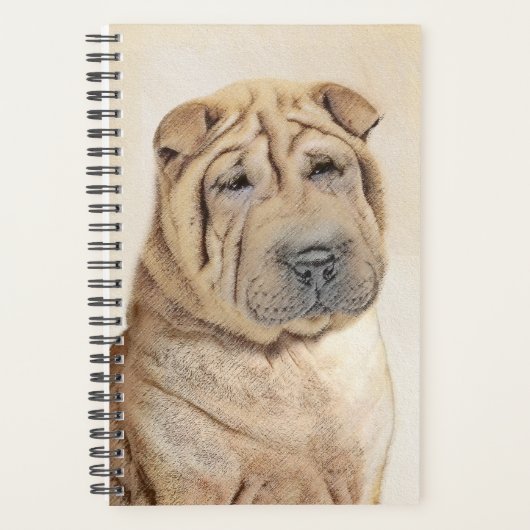 Shar Pei-schildering - Cute Original Dog Art Planner (Voorkant)