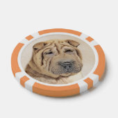 Shar Pei-schildering - Cute Original Dog Art Poker Chips (Enkel)