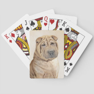 Shar Pei-schildering - Cute Original Dog Art Pokerkaarten