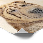 Shar Pei-schildering - Cute Original Dog Art Poster (Hoek)