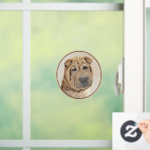 Shar Pei-schildering - Cute Original Dog Art Raamsticker (Huis)