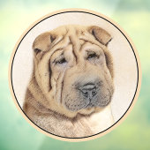 Shar Pei-schildering - Cute Original Dog Art Raamsticker (Vel 3)