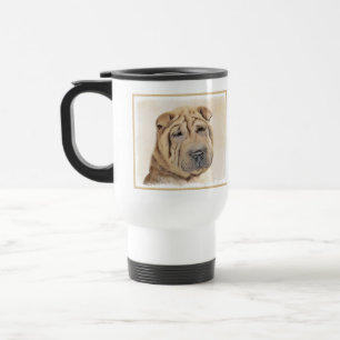 Shar Pei-schildering - Cute Original Dog Art Reisbeker