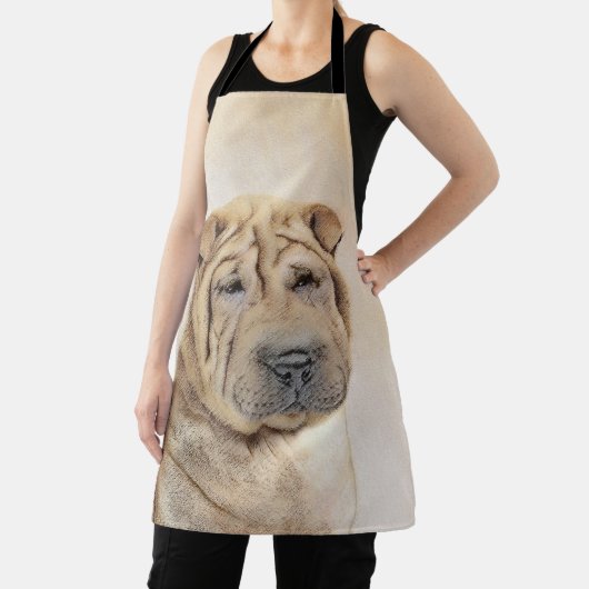 Shar Pei-schildering - Cute Original Dog Art Schort (Insitu)
