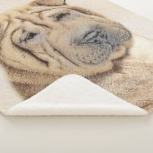 Shar Pei-schildering - Cute Original Dog Art Sherpa Deken (3/4)