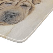 Shar Pei-schildering - Cute Original Dog Art Snijplank (Hoek)