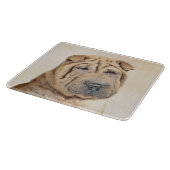 Shar Pei-schildering - Cute Original Dog Art Snijplank (Hoek)