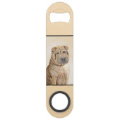 Shar Pei-schildering - Cute Original Dog Art Speed Flessenopener (Voorkant)