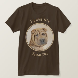 Shar Pei-schildering - Cute Original Dog Art T-shirt
