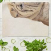 Shar Pei-schildering - Cute Original Dog Art Theedoek (Gevouwen)