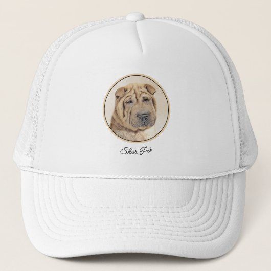 Shar Pei-schildering - Cute Original Dog Art Trucker Pet (Voorkant)