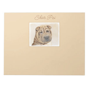 Shar Pei-schildering - Kute Original Dog Art-lapto Notitieblok