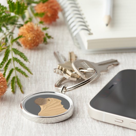 Shar Pei Sleutelhanger (Zijkant)