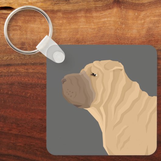 Shar Pei Sleutelhanger (Voorkant)