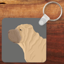 Shar Pei Sleutelhanger