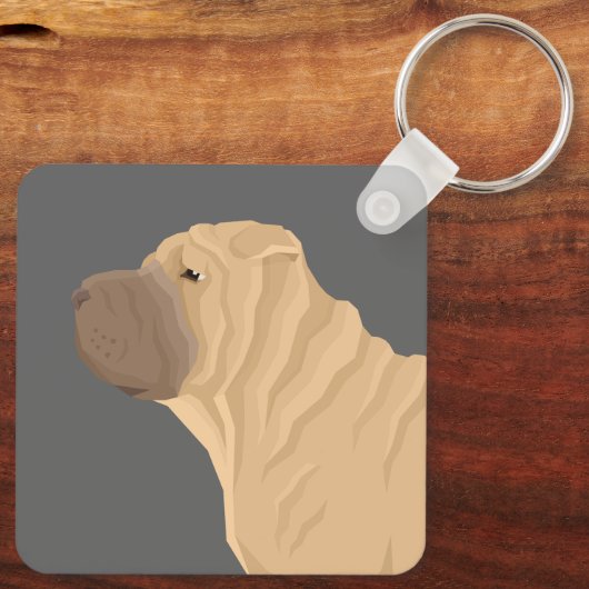 Shar Pei Sleutelhanger (Achterkant)