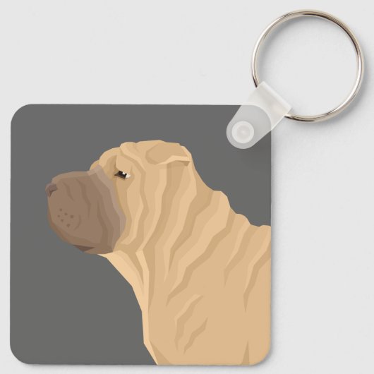 Shar Pei Sleutelhanger (Achterkant)