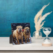 Shar Pei Snowy Sleigh Kerst Decor Fotoplaat (Insitu)