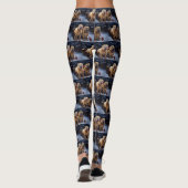 Shar Pei Snowy Sleigh Kerst Decor Leggings (Achterkant)