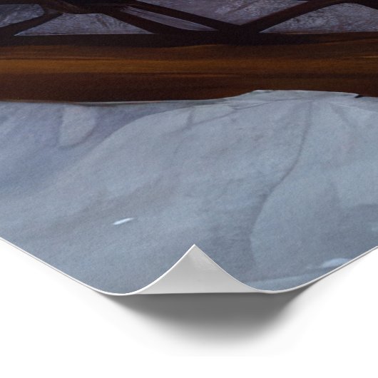 Shar Pei Snowy Sleigh Kerst Decor Poster (Hoek)