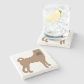 Shar Pei Stone Onderzetter (Zijkant)